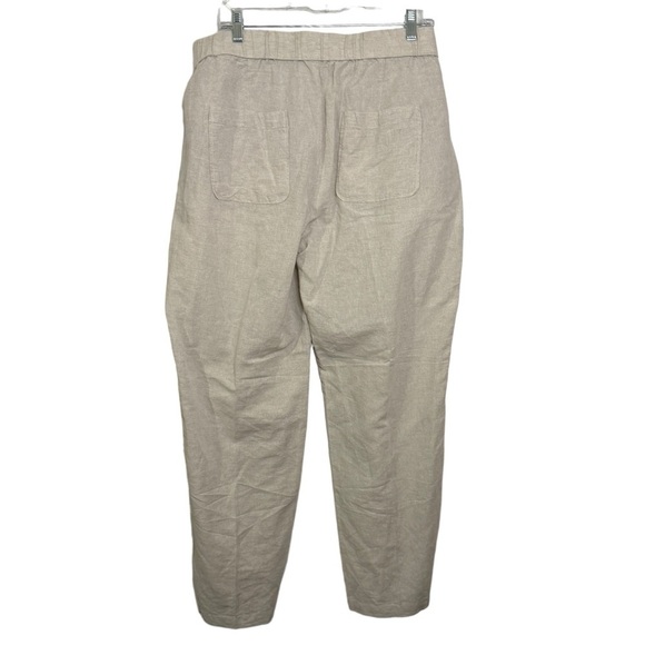 NWT Liz Claiborne Linen Cotton Blend Pants Flax cream beige women’s large - Picture 2 of 9